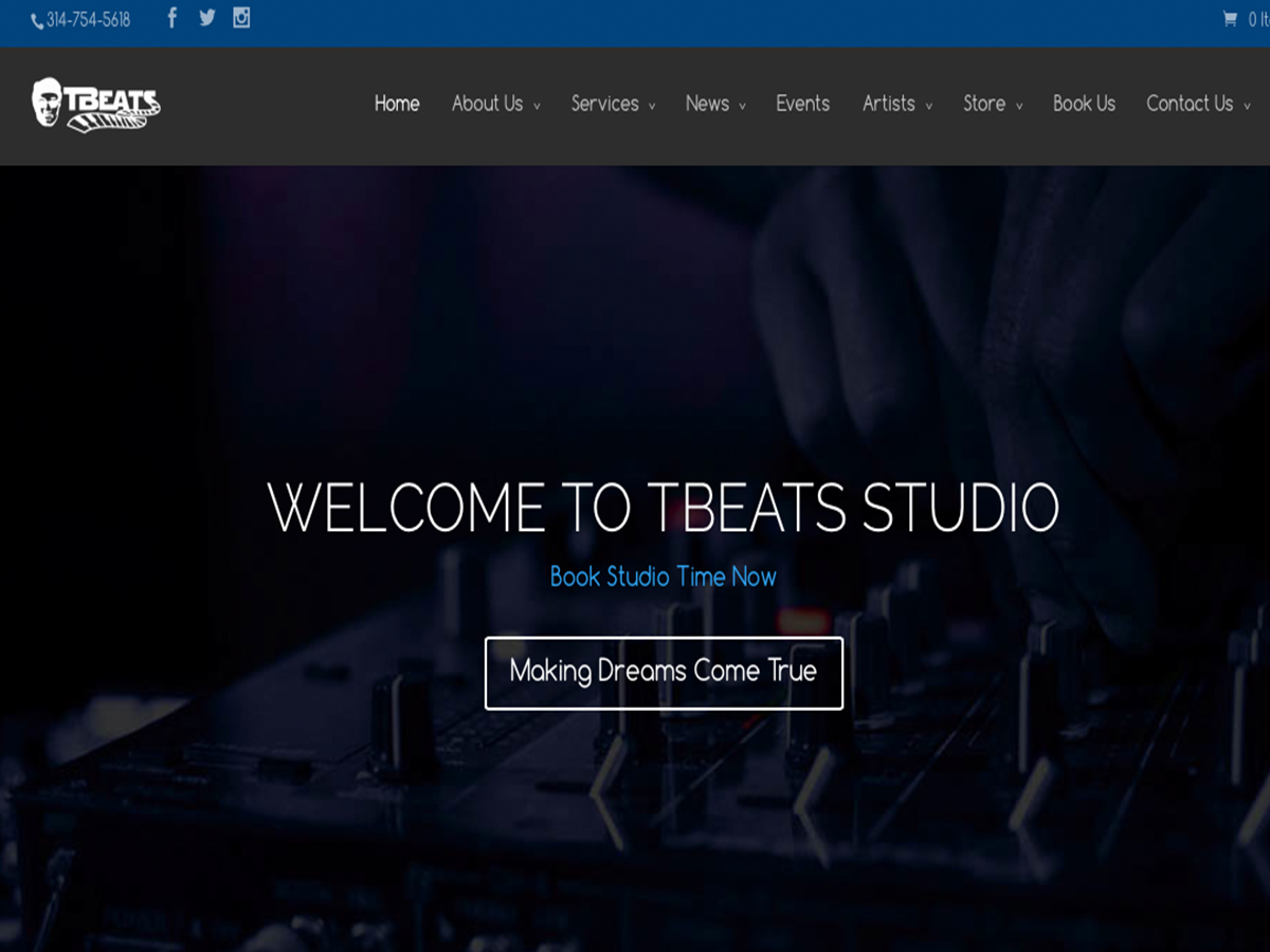 TBeats Studio Website
